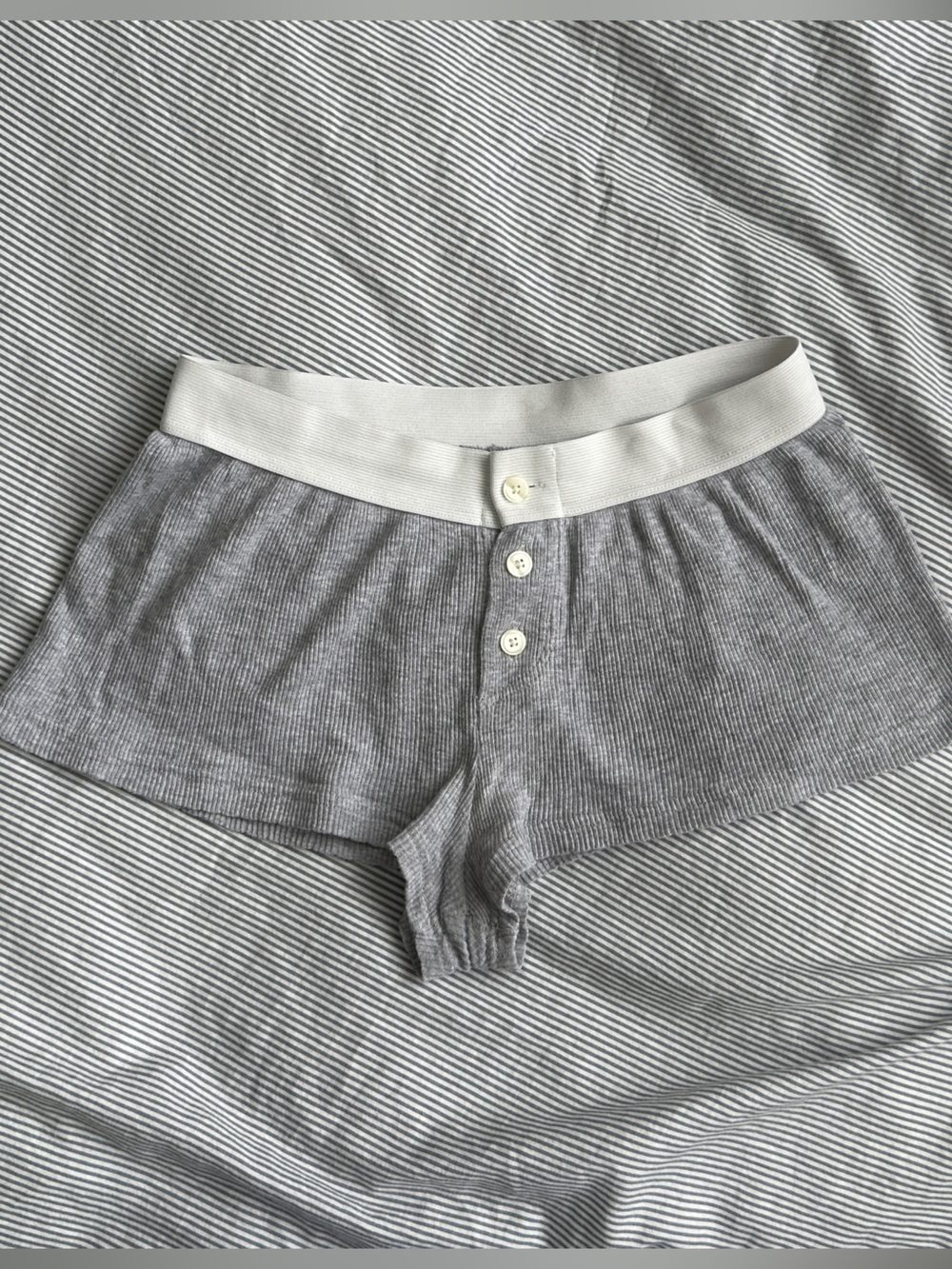 Brandy Melville grey Lounge shorts with elastic waistband